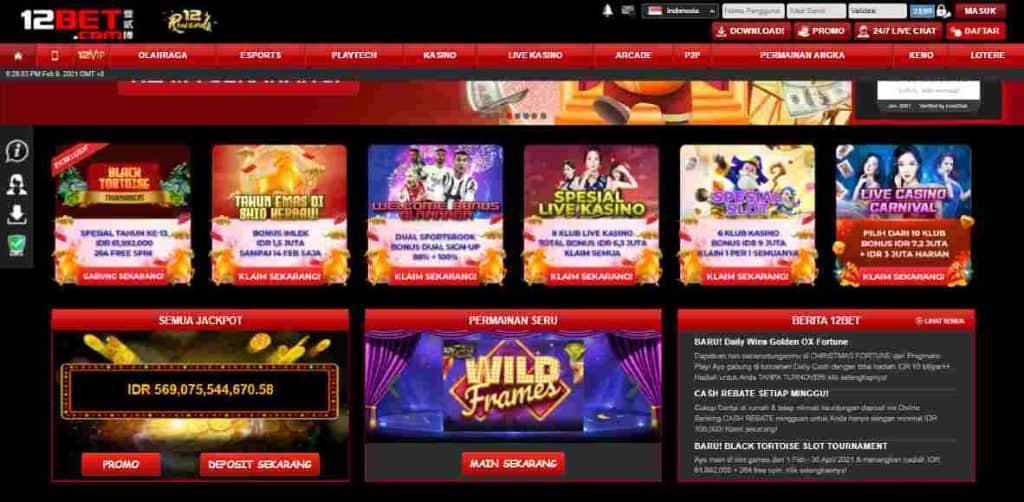 bonus cashback tanpa batas 12Bet